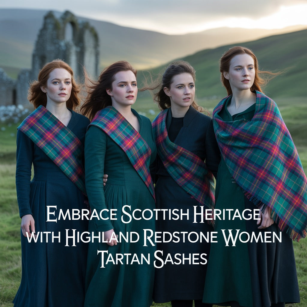 Embrace Scottish Heritage with Highland Redstone’s Women’s Tartan Sashes