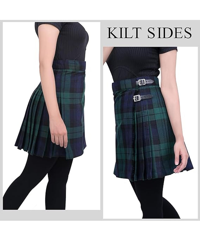 Women's PV Kilt in Black Watch Tartan