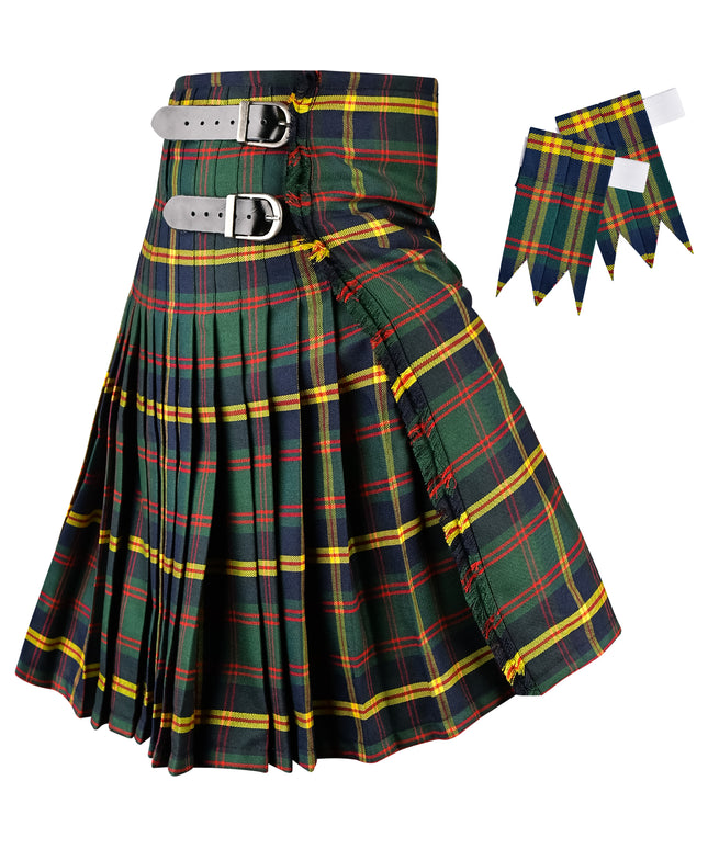 Kilt for Men I US Marine Corps - Leathernecks  Tartan Kilt Polyviscose 8 Yard Traditional Men Kilt