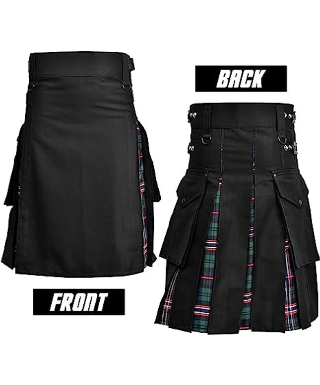 Hybrid Utility Kilt for Men (Scottish National) with modern design and traditional Scottish elements.