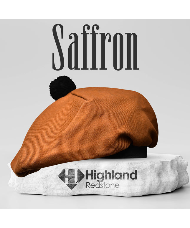 Tam O'Shanter Hat with Pompom | Saffron