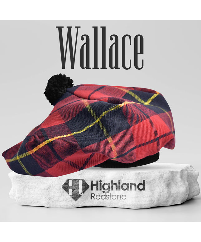 Traditional Tam O'Shanter Hat with Pompom (Wallace)"