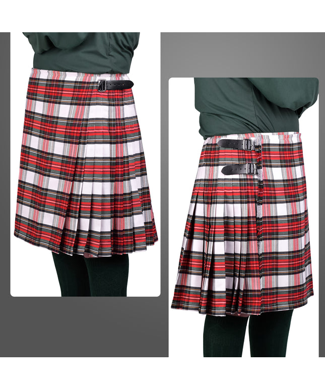 Kilt for Men I Dress Stewart Tartan Kilt Polyviscose 8 Yard Traditional Men Kilt