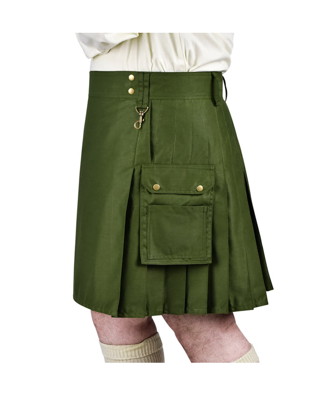 Phantom Modern Olive Green Utility Kilt