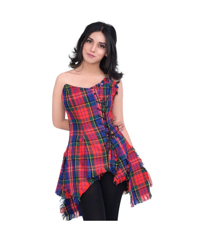 Bella Tartan Corset (Macpherson Red)