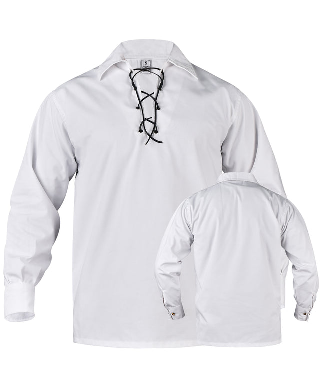 Highland White Kilt Shirt - Traditional Scottish Style