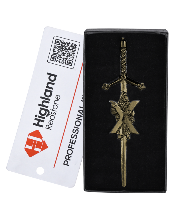 Antique St Andrew kilt pin with St Andrew's Cross design