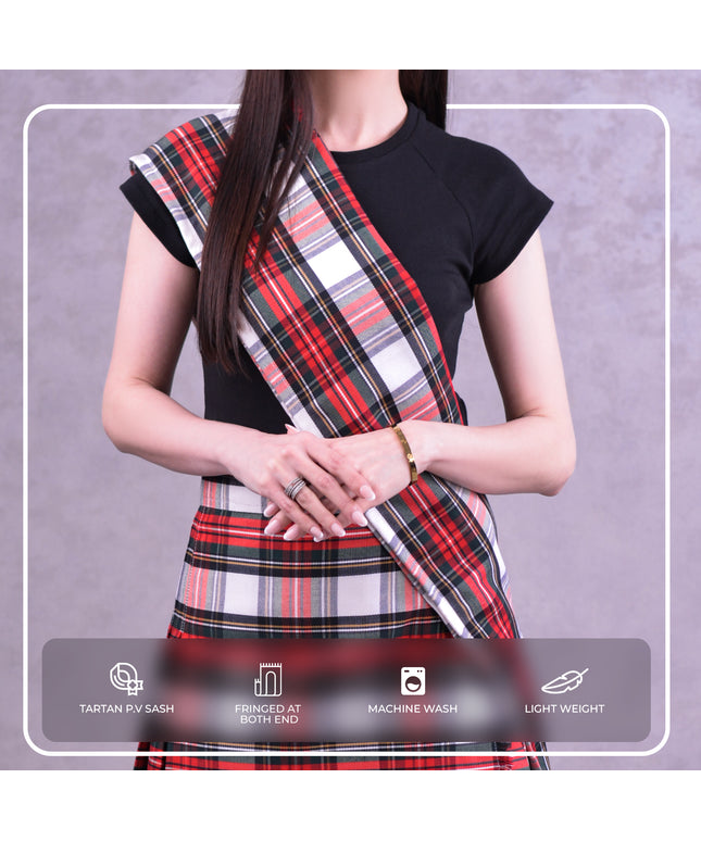 Women's Sash in Dress Stewart Tartan