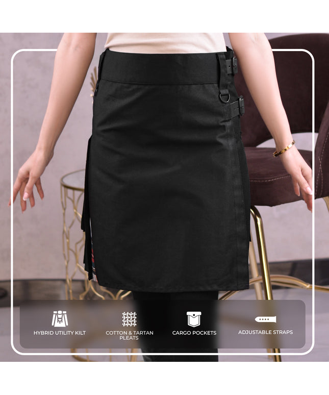 Women's Hybrid Utility Kilt in Dress Stewart Tartan