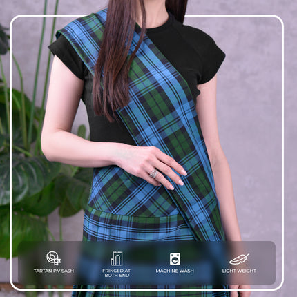 Women's Sash in Ancient Campbell Tartan