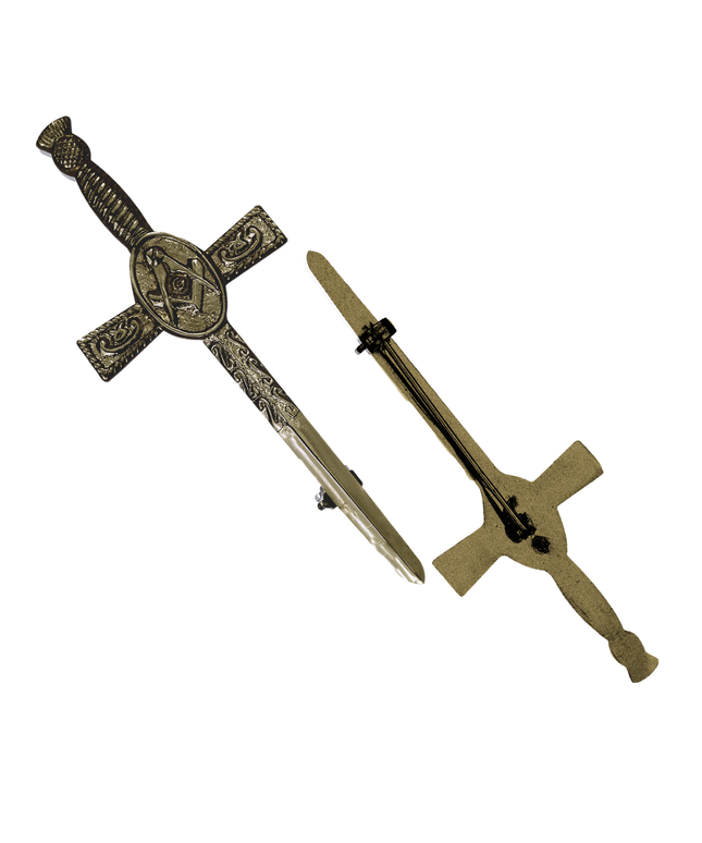 Antique Kilt Pin with a detailed Masonic Thistle design, perfect for adding elegance to your kilt outfit.