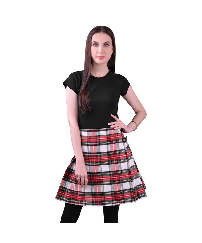 Woman Plaid Kilt - Dress Stewart Tartan Kilt - Premium Quality & Timeless Style