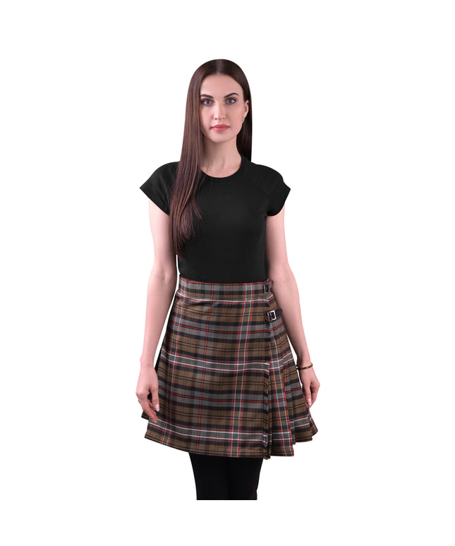 Woman Plaid Kilt - Scottish Heritage Weathered Tartan Kilt - Premium Quality & Timeless Style