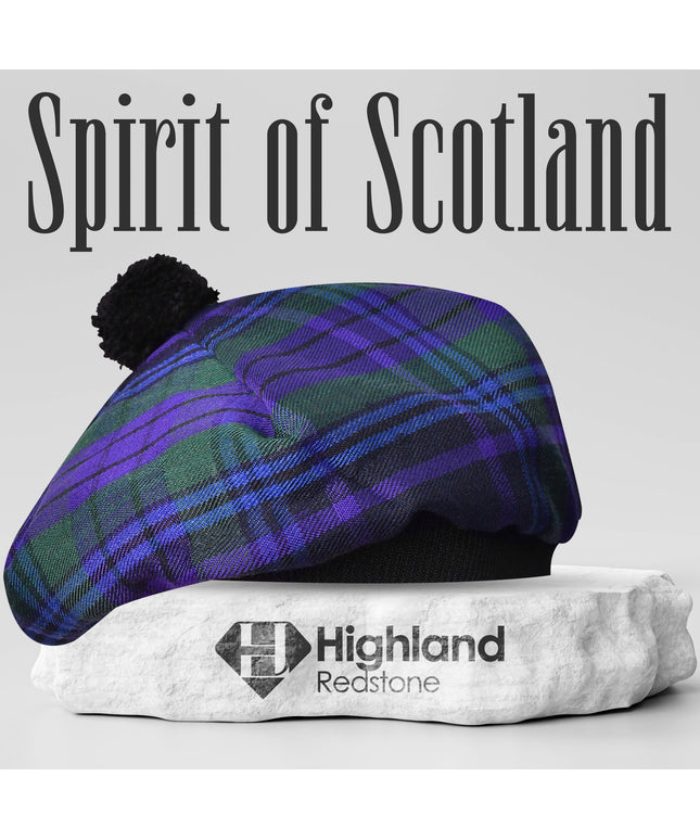 Traditional Tam O'Shanter Hat with Pompom (Spirit of Scotland)
