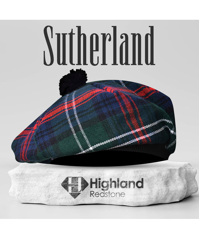 Traditional Tam O'Shanter Hat with Pompom (Sutherland)
