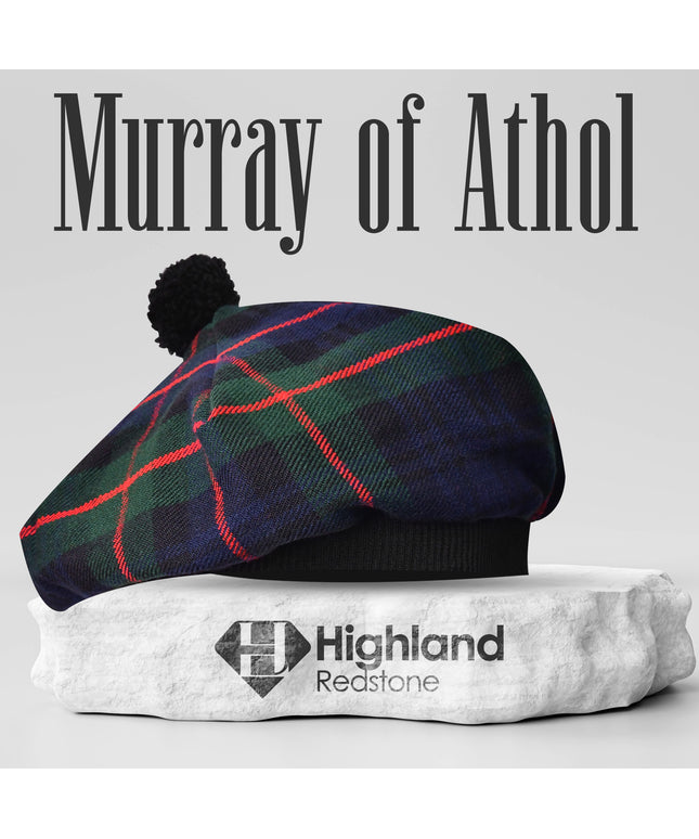 Tam O'Shanter Hat with Pompom in Murray of Athol Tartan