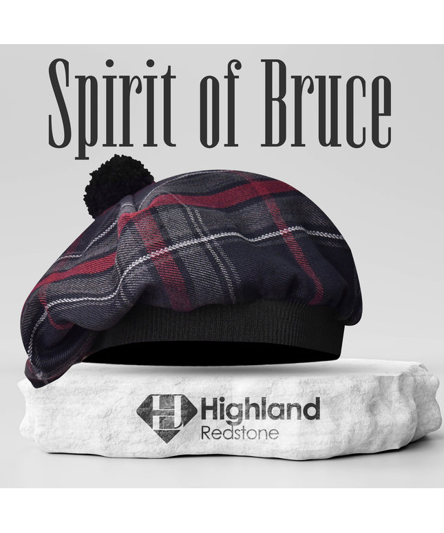 Traditional Tam O'Shanter Hat with Pompom (Spirit of Bruce)