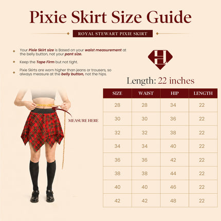 Falda corta pixie para mujer Twilight | Royal Stewart