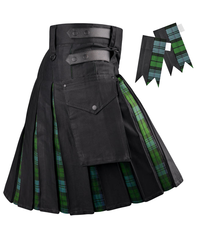 Ancient Campbell Hybrid Utility Kilt for Men  - Traditional Style with Modern Functionality
