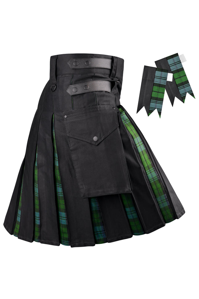 Ancient Campbell Hybrid Utility Kilt for Men  - Traditional Style with Modern Functionality