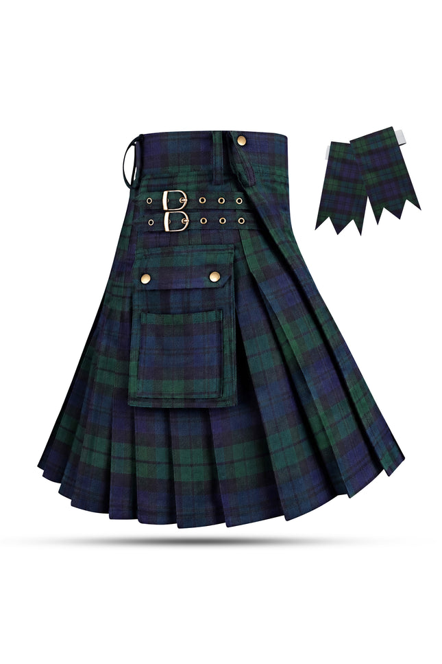 Valor Acrylic Utility Kilt | 16oz Black Watch Scottish Tartan KIlt