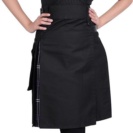 Women's Hybrid Utility Kilt Black| Heritage of Scotland