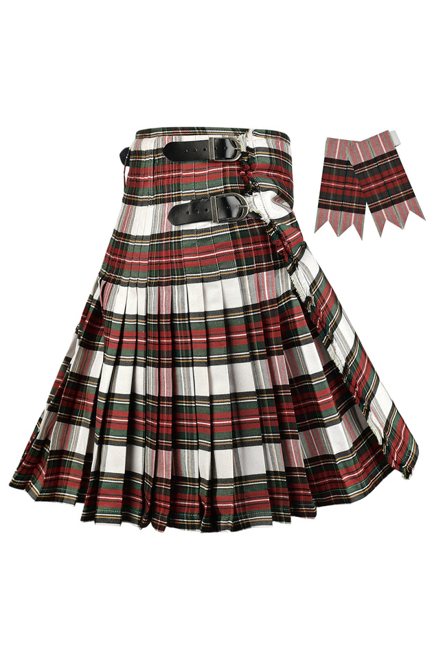 Kilt pour homme I Kilt traditionnel pour homme en Polyviscose tartan Dress Stewart 8 verges