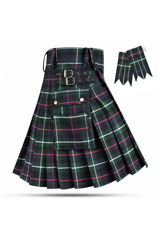 Kilt Utilitaire en Acrylique Valor | Kilt en Tartan Mackenzie 16oz