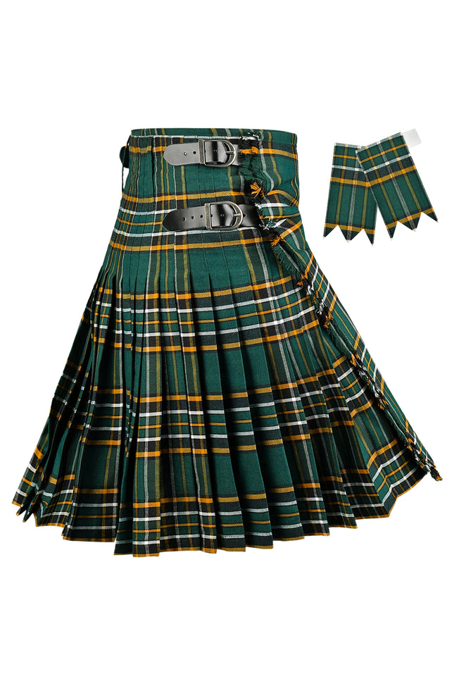 Kilt pour homme | Kilt écossais traditionnel 8 verges en polyviscose Héritage Irlandais pour Hommes | Grandes tailles