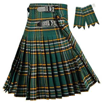Kilt for Men I Irish Heritage Tartan Kilt Polyviscose 8 Yard Traditional Men Kilt
