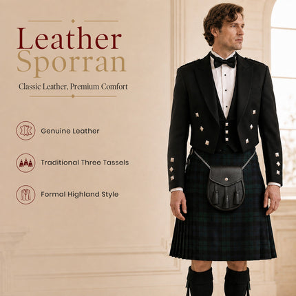 Leather Sporran I Black Grained