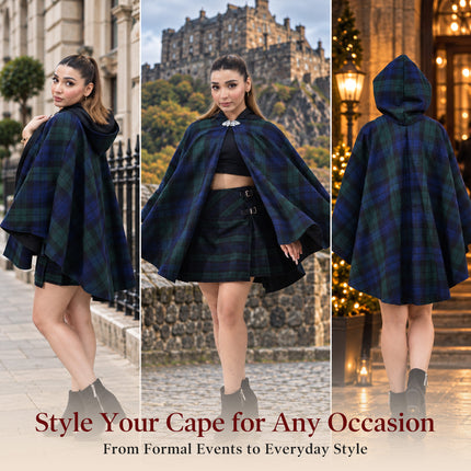 Cape écossaise femme - Black Watch