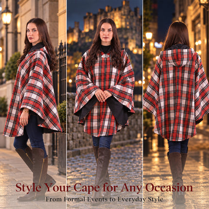 Cape écossaise pour femme - Tartan Stewart