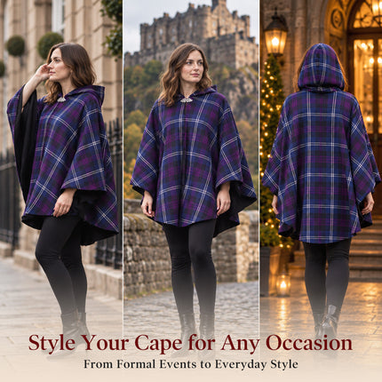 Cape en tartan pour femme - Héritage d'Écosse