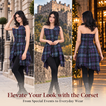 Corset Bella Tartan (Fierté de l'Écosse)