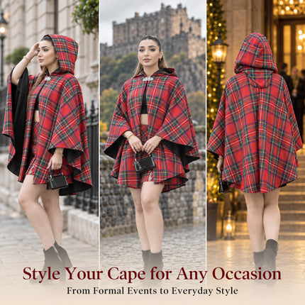 Cape en tartan pour femme - Royal Stewart
