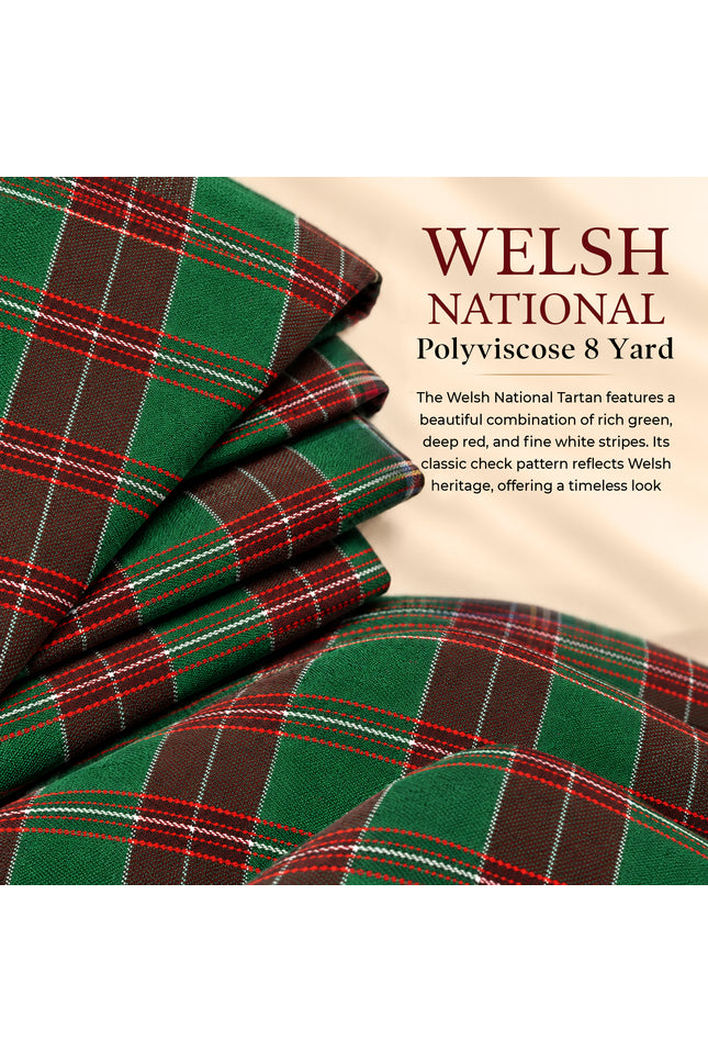 Kilt pour hommes I Kilt écossais national gallois en polyviscose 8 yards Kilt traditionnel pour hommes | Grandes tailles