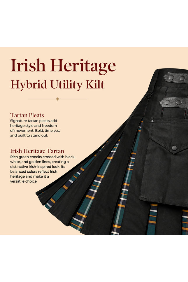 Irish Heritage Hybrid Utility Kilts for Men  - Traditional Style with Modern Functionality