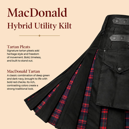 MacDonald Modern Kilt for Men - Traditional Style with Modern Functionality | Big & Tall
