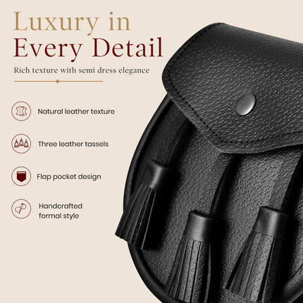 Leather Sporran I Black Grained