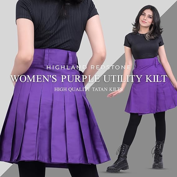 Women Utility Kilt Purple