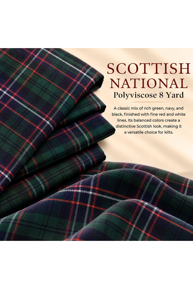 Kilt pour homme | Kilt écossais national en polyviscose 8 yards traditionnel pour homme
