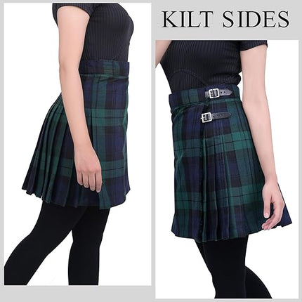 Woman Plaid Kilt - Black Watch Tartan Kilt - Premium Quality & Timeless Style