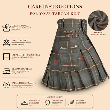 Valor Acrylic Utility Kilt | 16oz Mackenzie Weathered Tartan KIlt