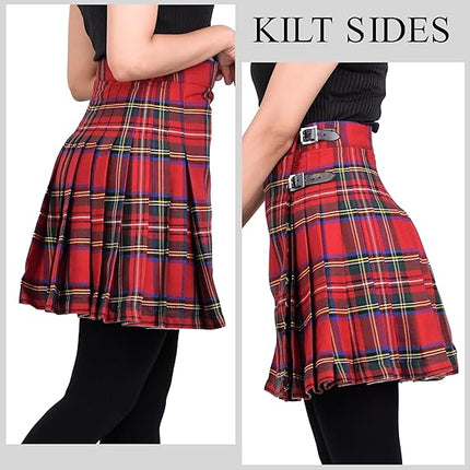 Woman Plaid Kilt - Royal Stewart Tartan Kilt - Premium Quality & Timeless Style