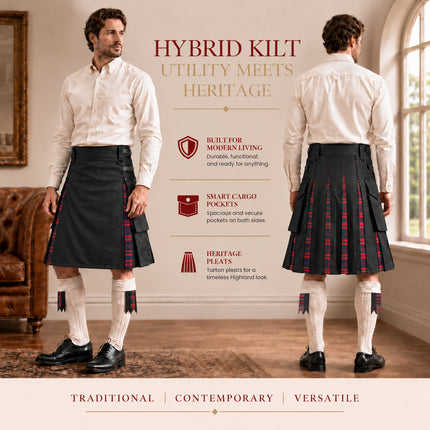 Kilts utilitarios híbridos para hombre (nacional escocés) 