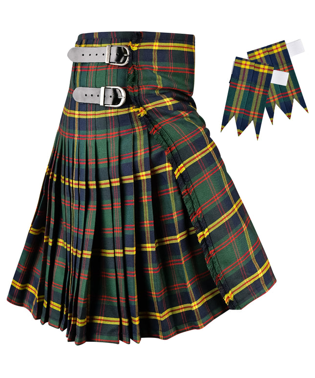 Kilt for Men I US Marine Corps - Leathernecks  Tartan Kilt Polyviscose 8 Yard Traditional Men Kilt
