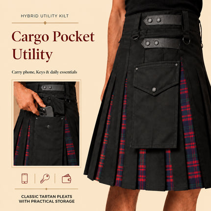 Kilts utilitarios híbridos para hombre (nacional escocés) 