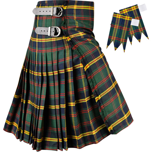 Kilt for Men I US Marine Corps - Leathernecks  Tartan Kilt Polyviscose 8 Yard Traditional Men Kilt