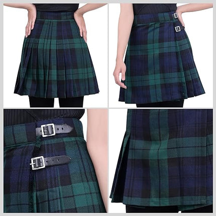Woman Plaid Kilt - Black Watch Tartan Kilt - Premium Quality & Timeless Style | Big & Tall
